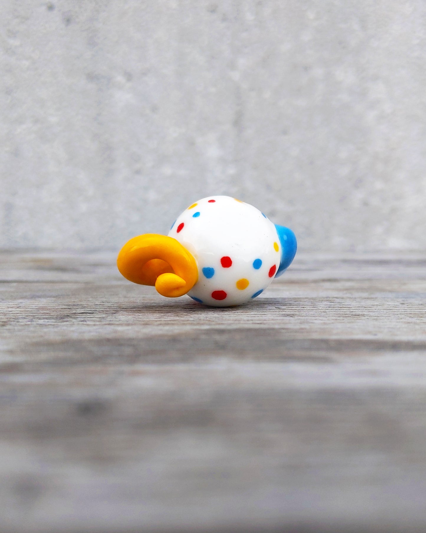 goatPIERROT Ceramic Art Toy [25.042: Teahorse in Primary Polka, no legs]