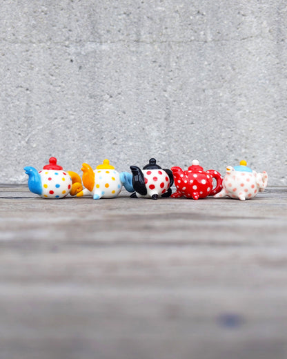 goatPIERROT Ceramic Art Toy [25.042: Teahorse in Primary Polka, no legs]