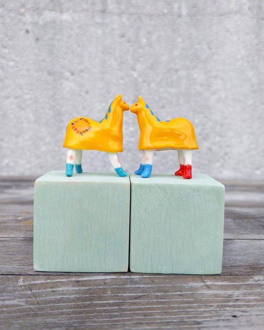 goatPIERROT Ceramic Art Toy [25.035 + 25.036: Pantomime Horses, Miniature, Listed Individually]