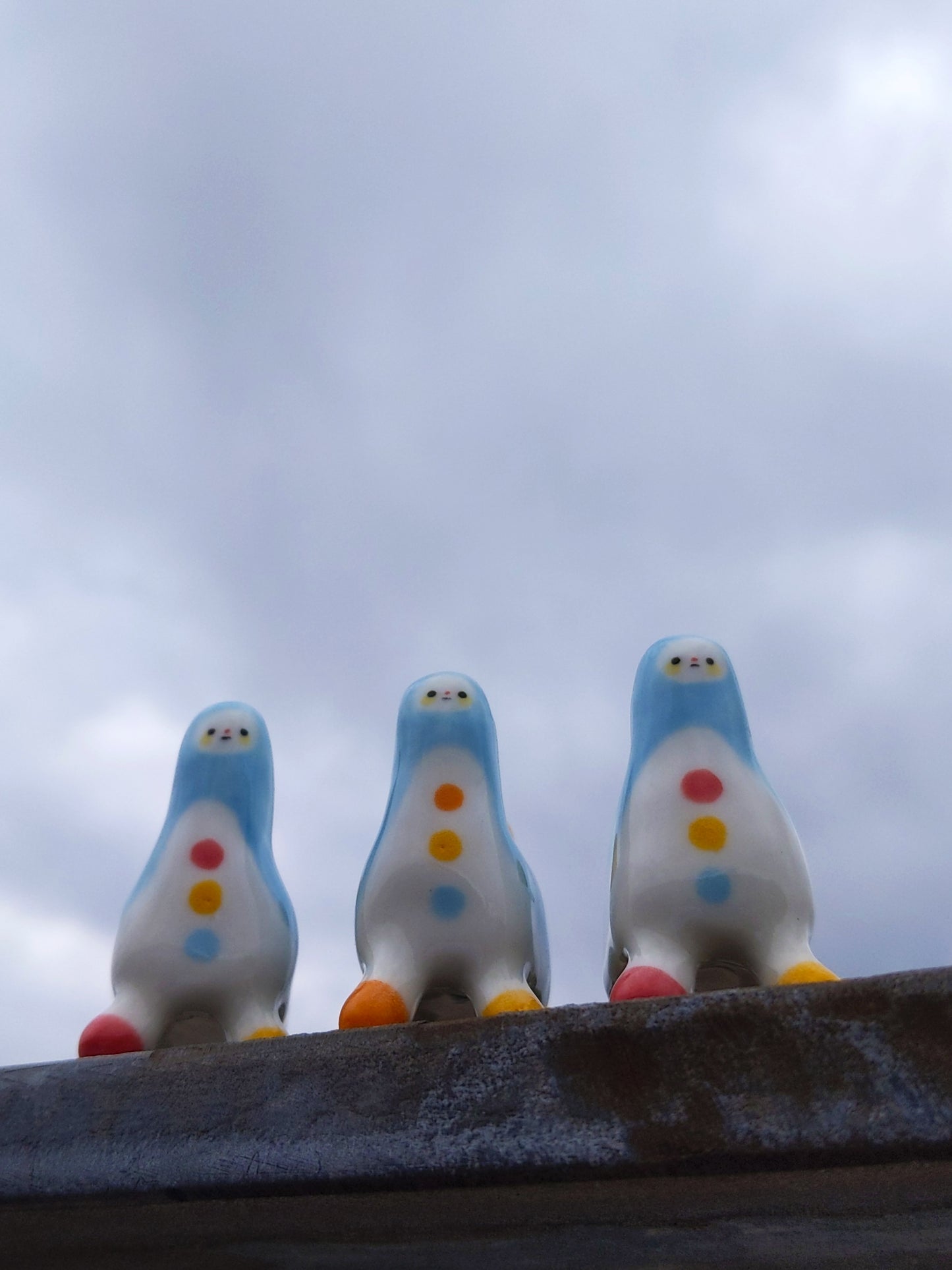goatPIERROT Ceramic Art Toy [25.043 - 25.044: Tinybirdhorse in Blue, Listed Individually]