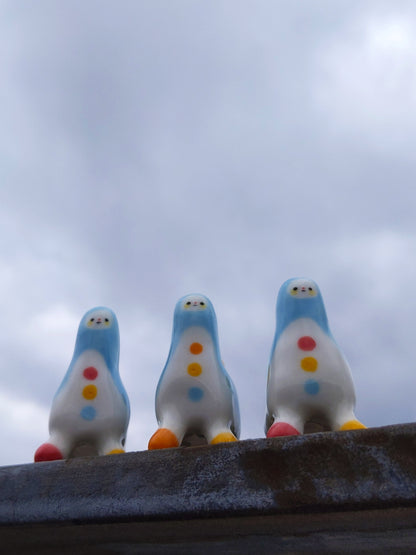 goatPIERROT Ceramic Art Toy [25.043 - 25.044: Tinybirdhorse in Blue, Listed Individually]