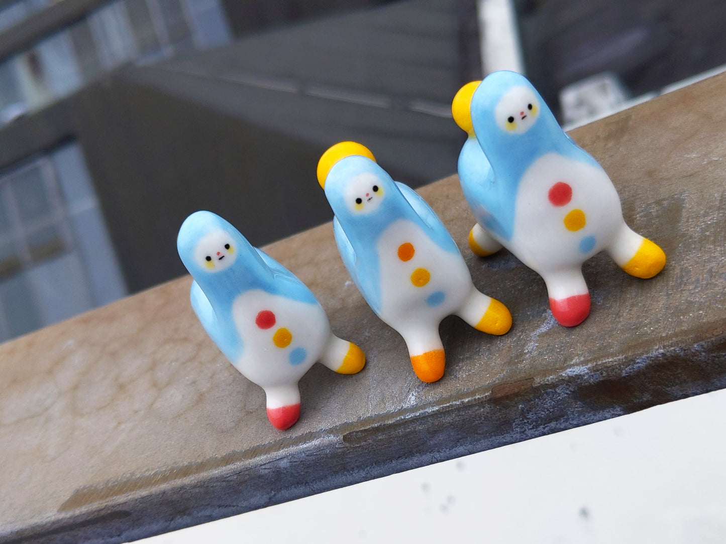 goatPIERROT Ceramic Art Toy [25.043 - 25.044: Tinybirdhorse in Blue, Listed Individually]
