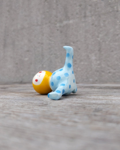goatPIERROT Ceramic Art Toy [25.043: Daisy Pajama Bobblenoggin Tinybirdman]