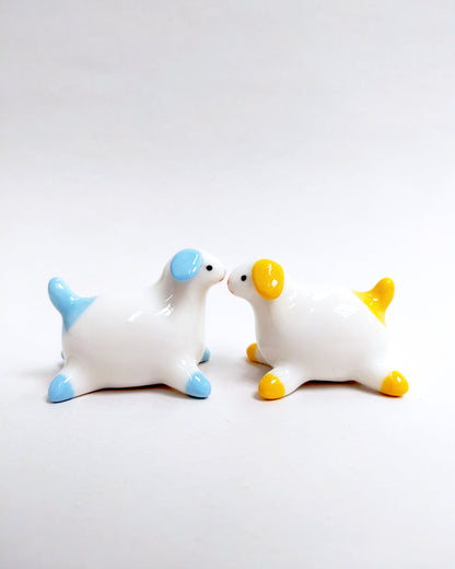 goatPIERROT Ceramic Art Toy [25.044 + 25.045: Large Pupnubbins, 4.25 cm long, Listed Individually]