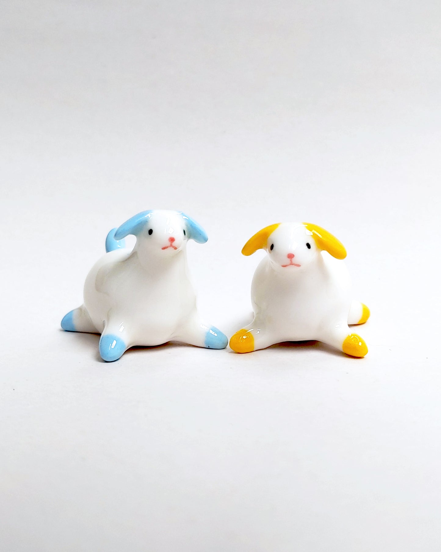 goatPIERROT Ceramic Art Toy [25.044 + 25.045: Large Pupnubbins, 4.25 cm long, Listed Individually]