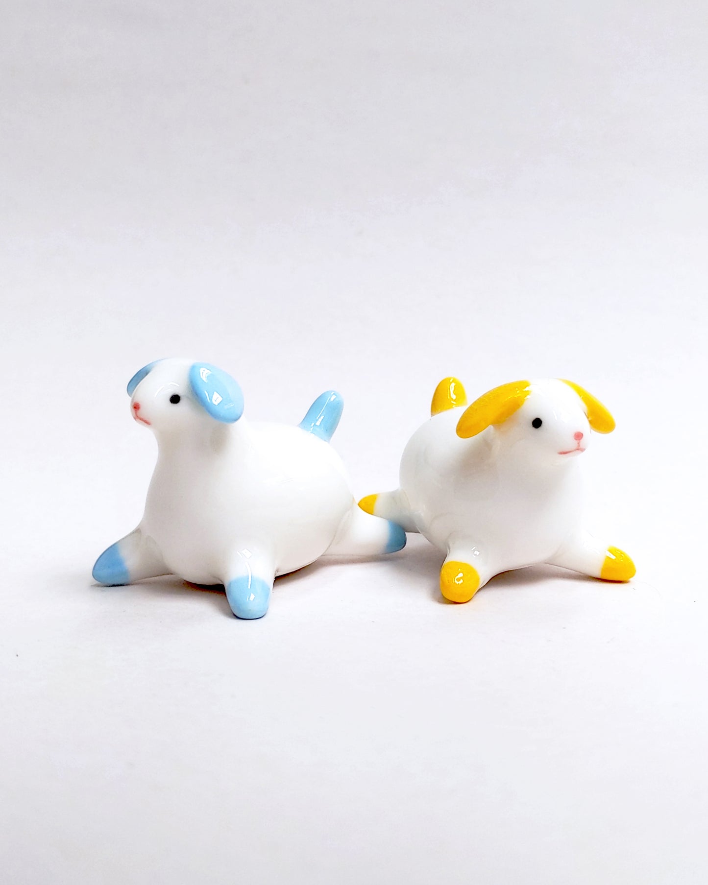 goatPIERROT Ceramic Art Toy [25.044 + 25.045: Large Pupnubbins, 4.25 cm long, Listed Individually]