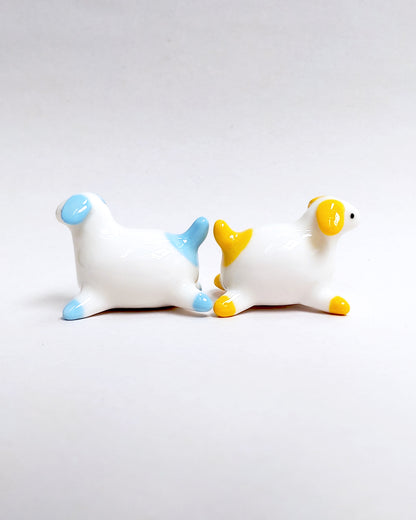 goatPIERROT Ceramic Art Toy [25.044 + 25.045: Large Pupnubbins, 4.25 cm long, Listed Individually]