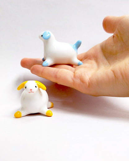 goatPIERROT Ceramic Art Toy [25.044 + 25.045: Large Pupnubbins, 4.25 cm long, Listed Individually]