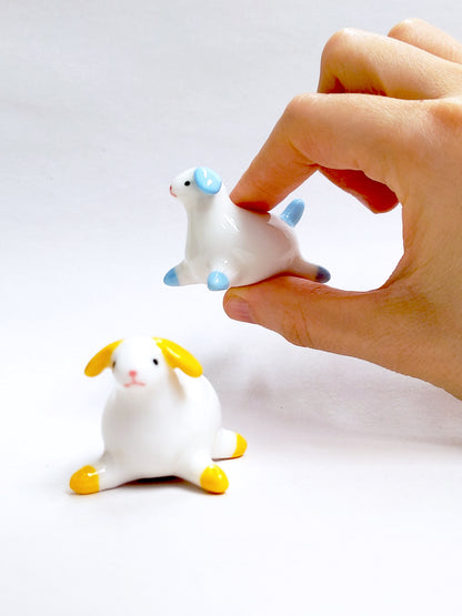 goatPIERROT Ceramic Art Toy [25.044 + 25.045: Large Pupnubbins, 4.25 cm long, Listed Individually]