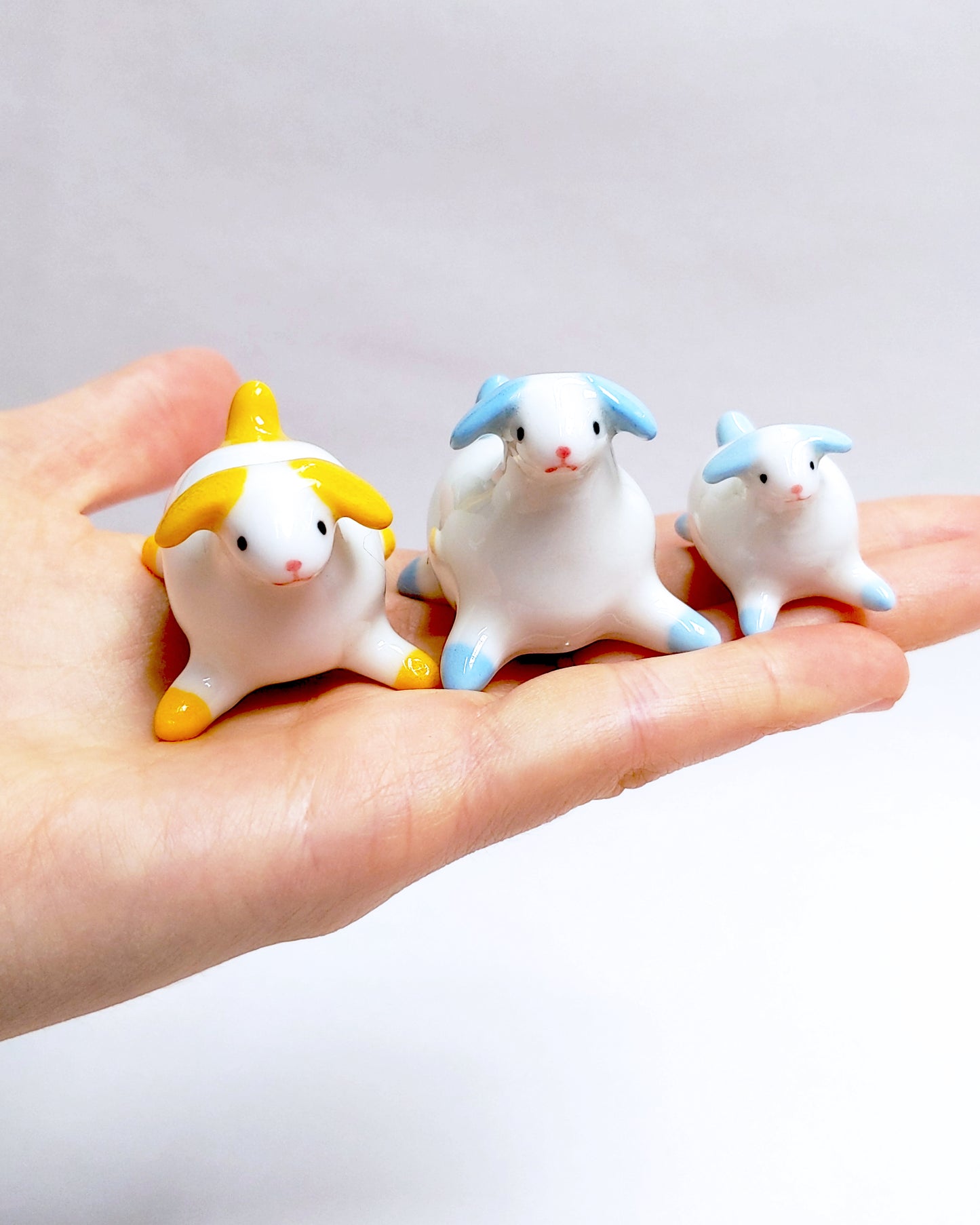 goatPIERROT Ceramic Art Toy [25.044 + 25.045: Large Pupnubbins, 4.25 cm long, Listed Individually]