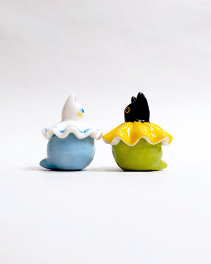 goatPIERROT Ceramic Art Toy [25.051 + 25.052: Cat Pierrots, Listed Individually]