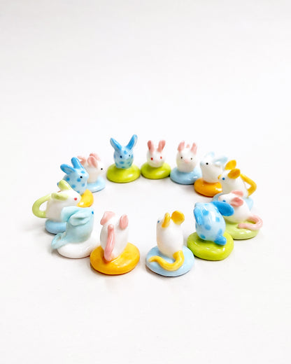 goatPIERROT Ceramic Art Toy [Mystery Mouse Batch #1: Random Design, 2cm tall]