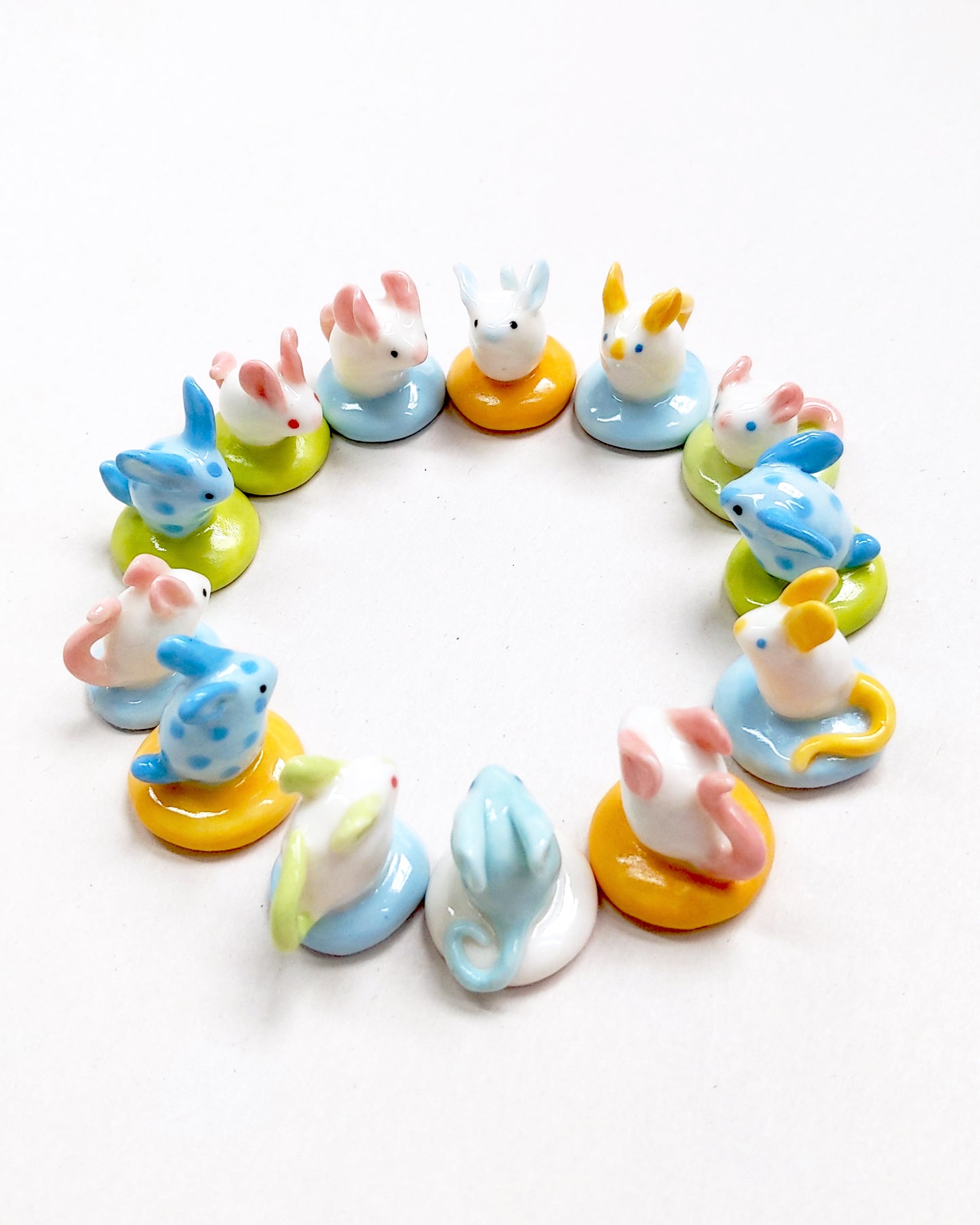 goatPIERROT Ceramic Art Toy [Mystery Mouse Batch #1: Random Design, 2cm tall]