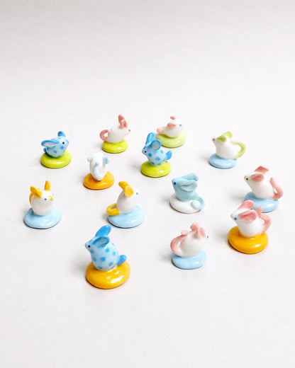 goatPIERROT Ceramic Art Toy [Mystery Mouse Batch #1: Random Design, 2cm tall]