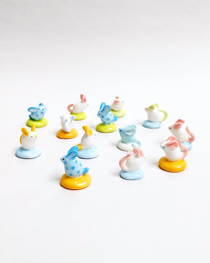 goatPIERROT Ceramic Art Toy [Mystery Mouse Batch #1: Random Design, 2cm tall]