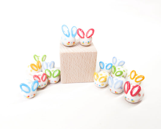 goatPIERROT Ceramic Art Toy [Polka Dot Jelly Bean Bunnies, Mystery Color]