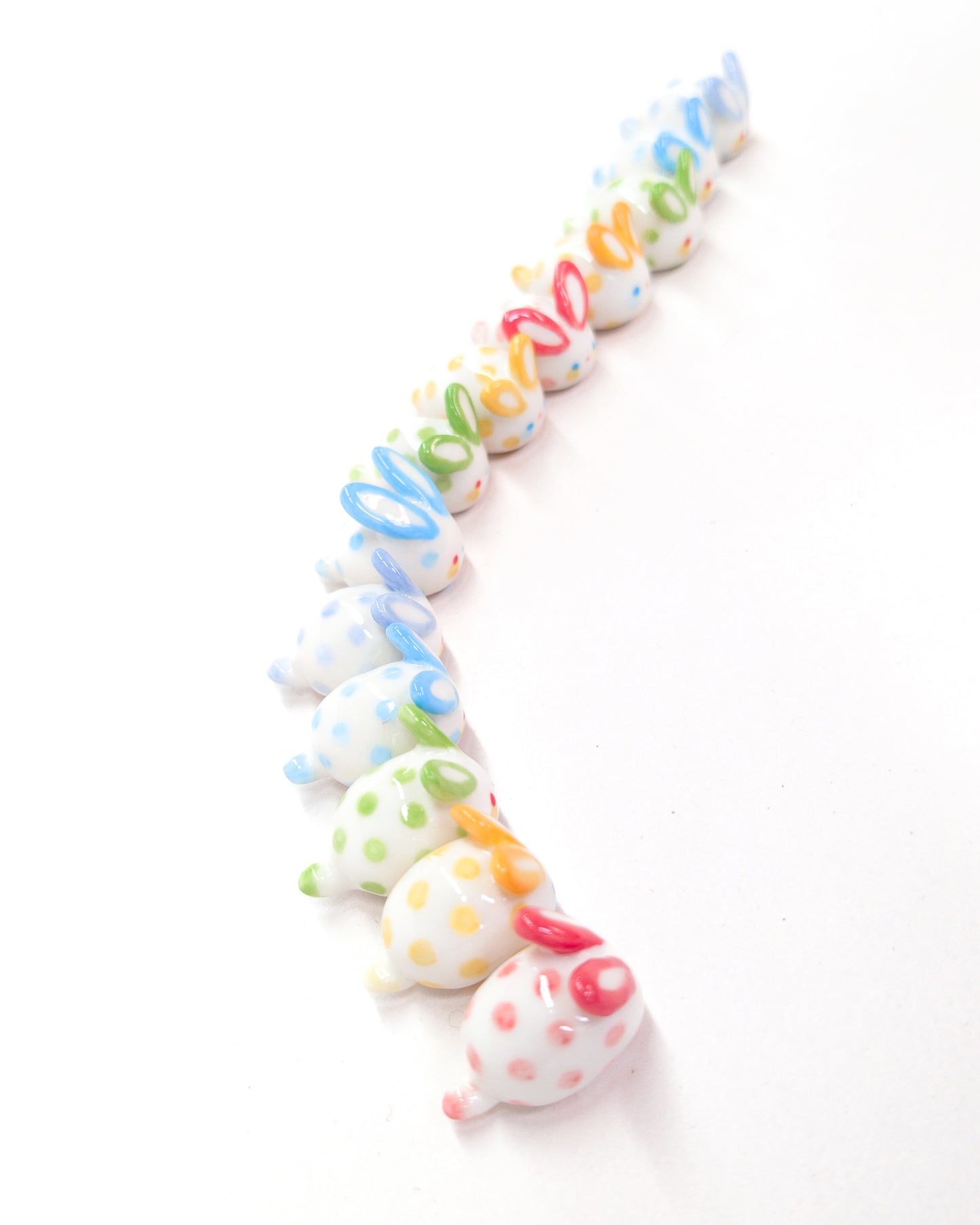 goatPIERROT Ceramic Art Toy [Polka Dot Jelly Bean Bunnies, Mystery Color]