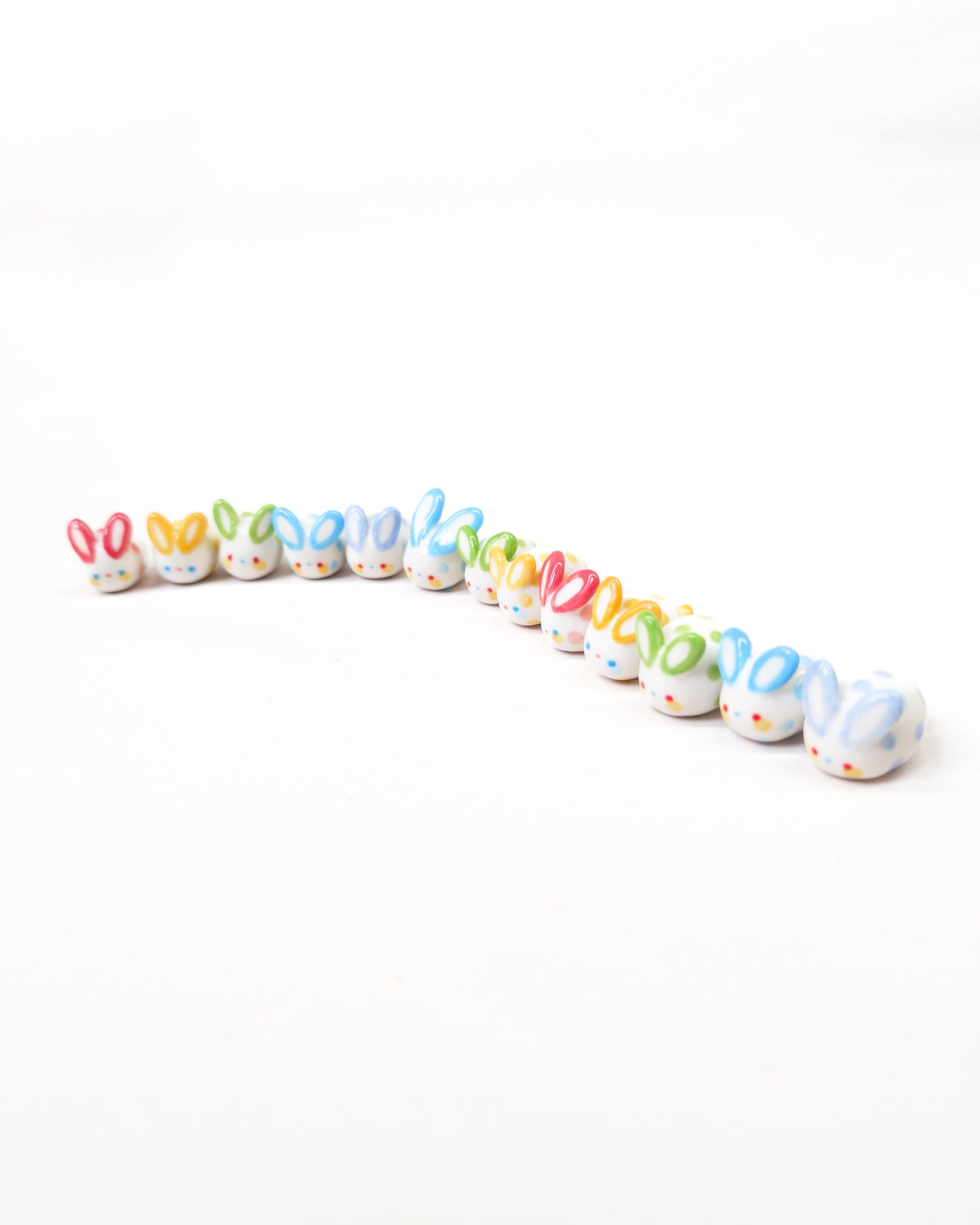 goatPIERROT Ceramic Art Toy [Polka Dot Jelly Bean Bunnies, Mystery Color]
