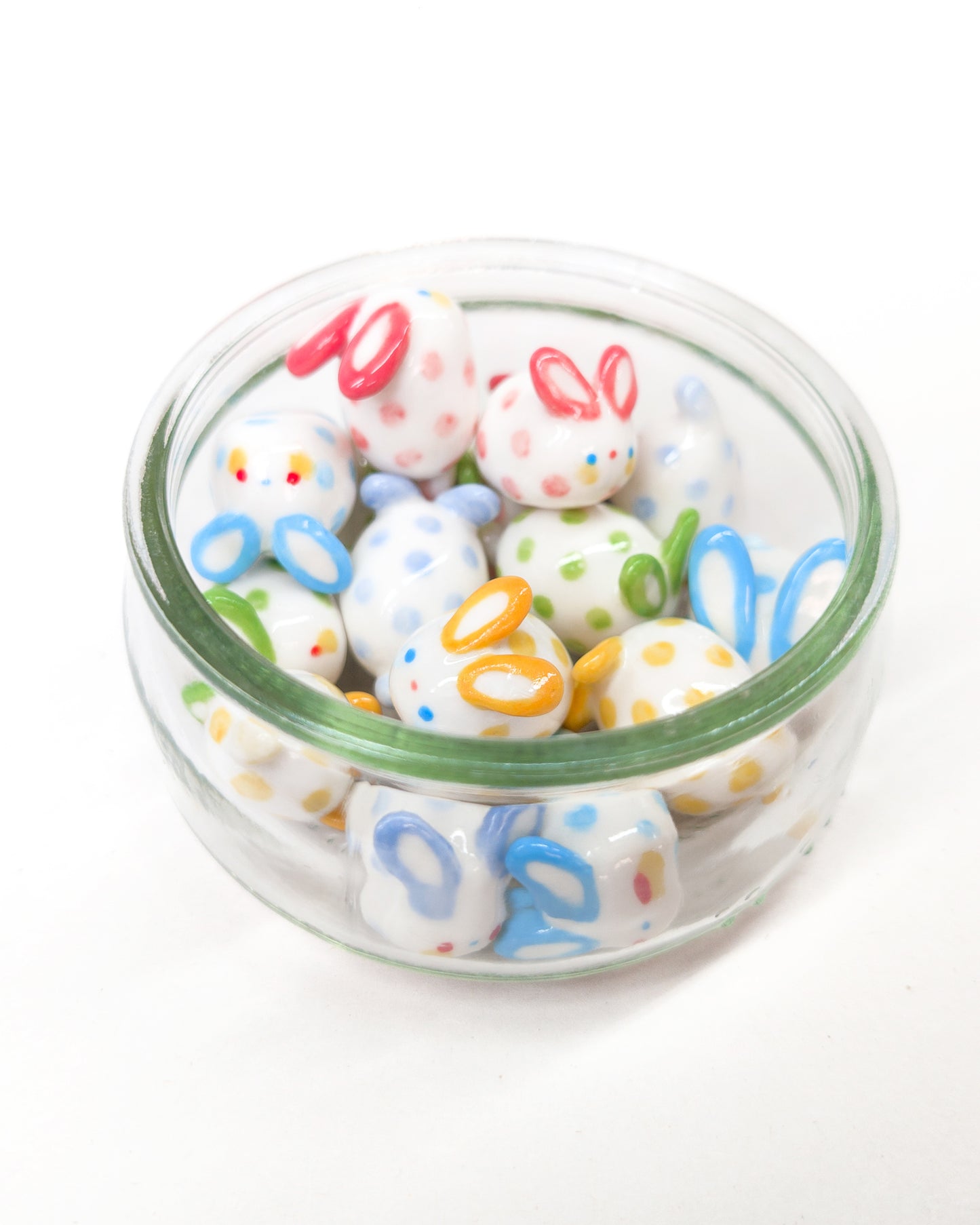goatPIERROT Ceramic Art Toy [Polka Dot Jelly Bean Bunnies, Mystery Color]