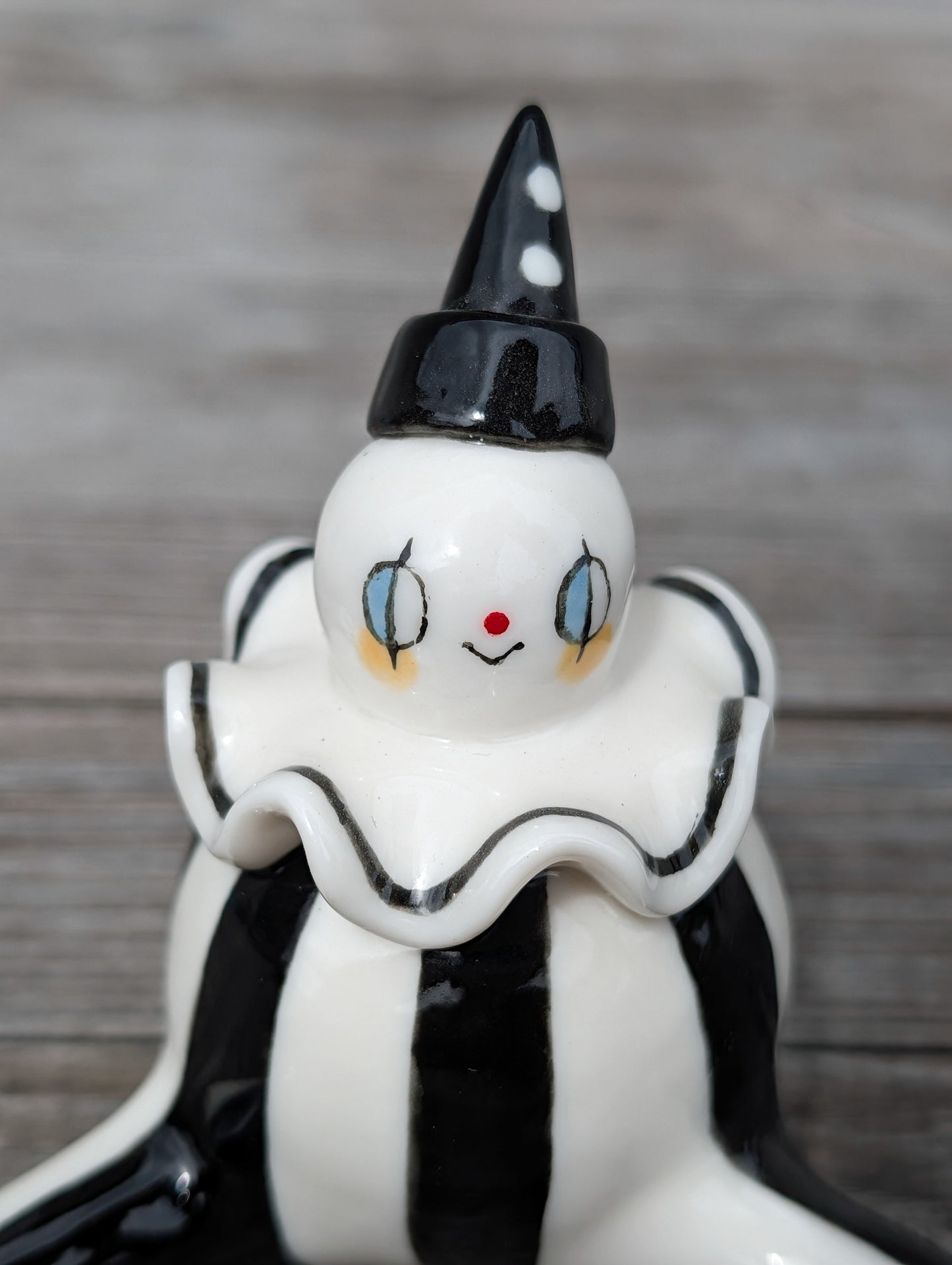 goatPIERROT Ceramic Art Toy [Holsomclown Tinybirdman, 3.5 inches tall]