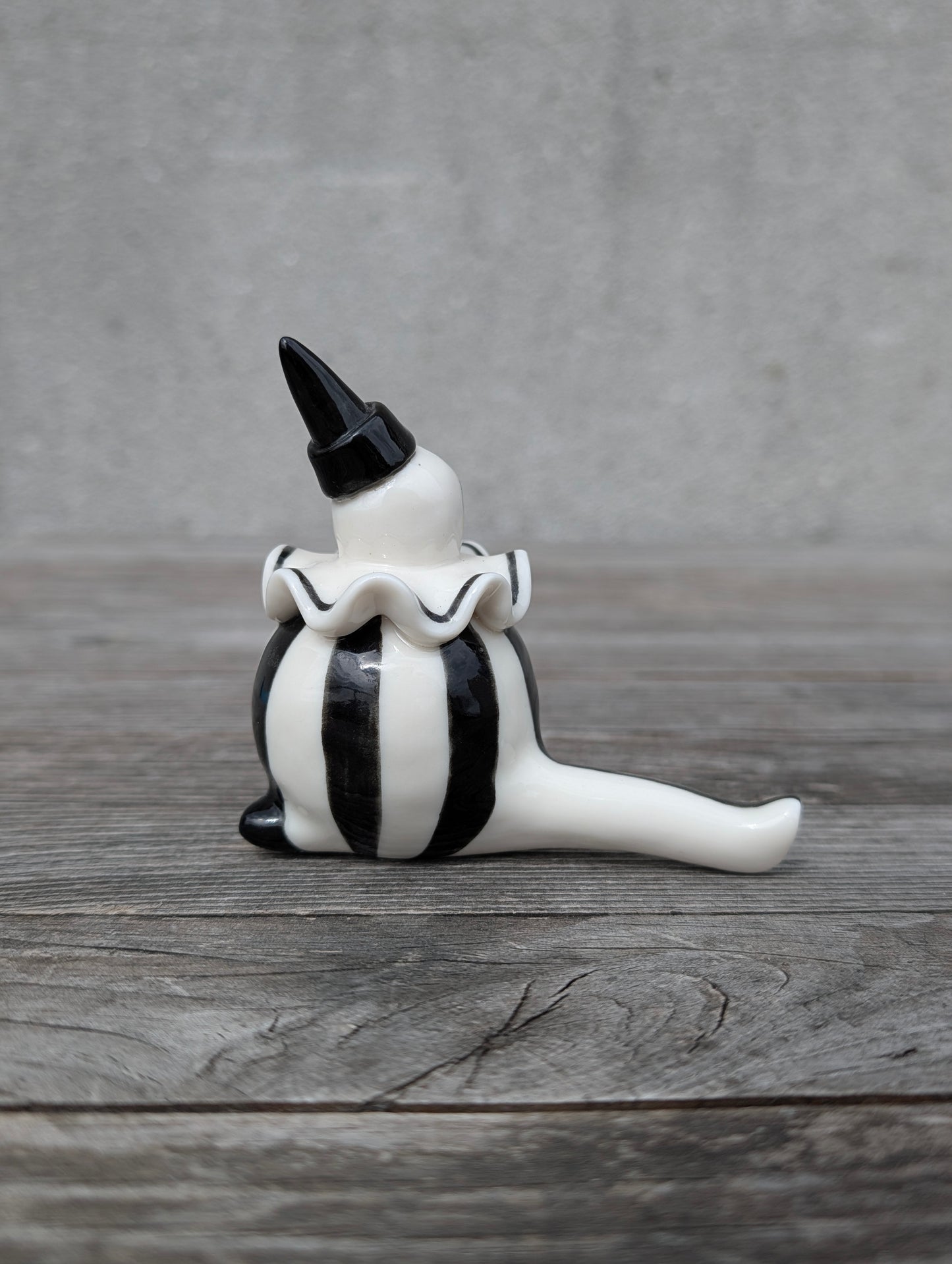 goatPIERROT Ceramic Art Toy [Holsomclown Tinybirdman, 3.5 inches tall]