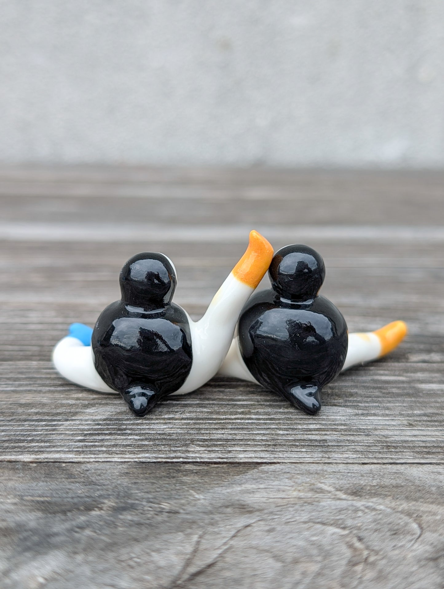 goatPIERROT Ceramic Art Toy [Classic Tinybirdman Duo, 1.25" tall,  Minor Flaws Collection,