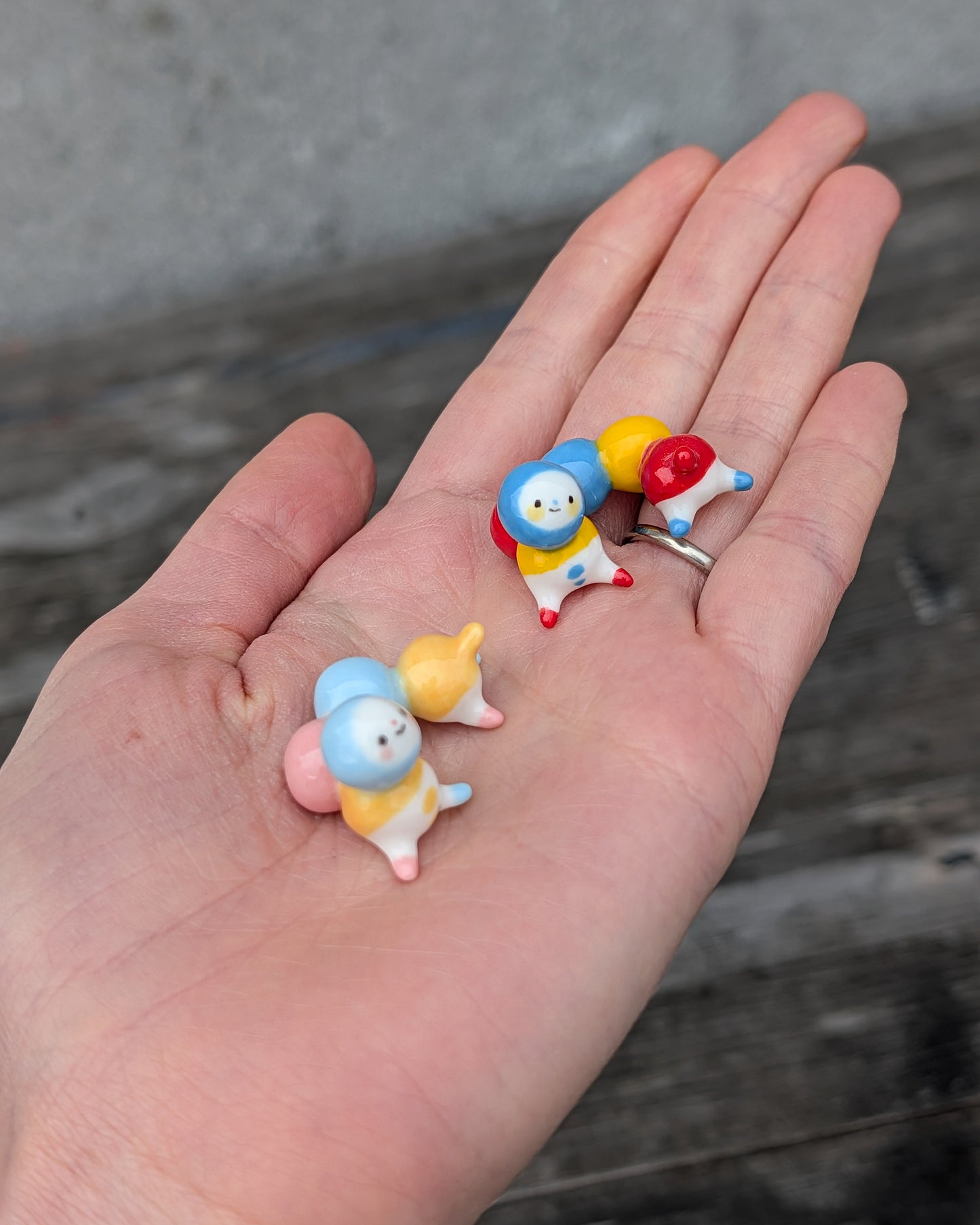 goatPIERROT Ceramic Art Toy [Weenie Bugglenubbins, just under 2cm tall]