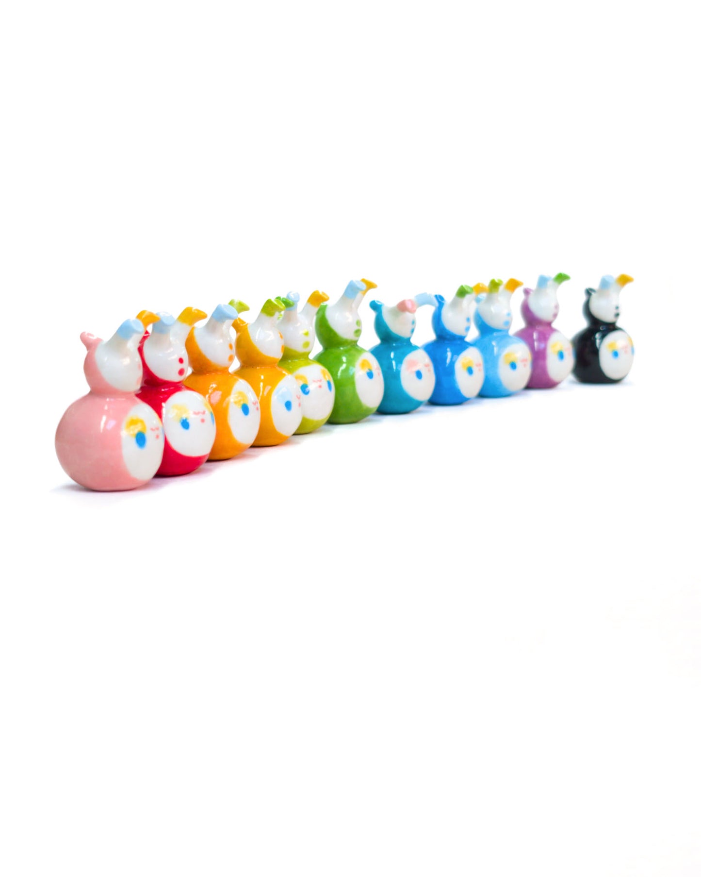 goatPIERROT Ceramic Art Toy [Upside-Down Bobblenoggins, 4cm tall]