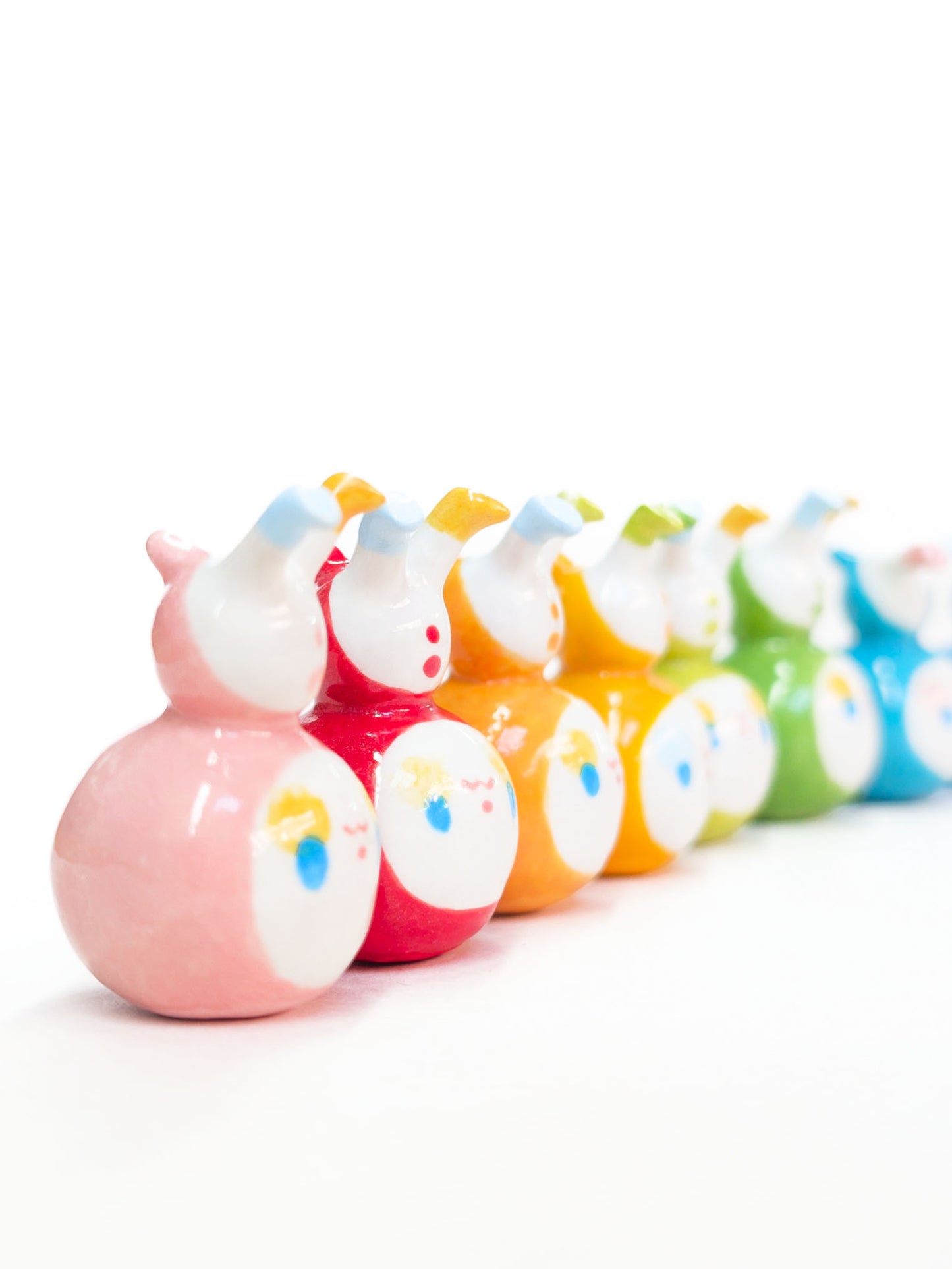 goatPIERROT Ceramic Art Toy [Upside-Down Bobblenoggins, 4cm tall]