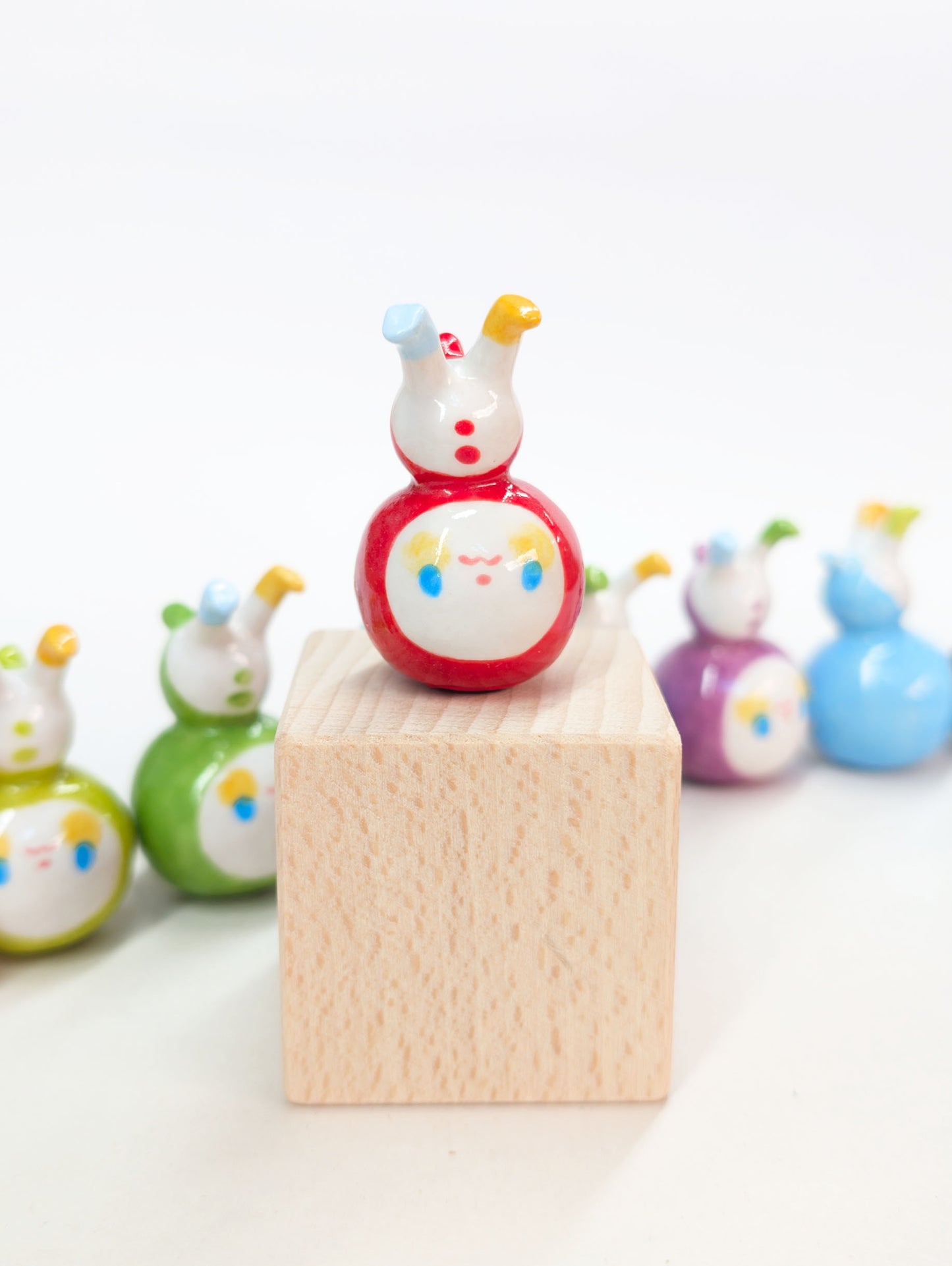 goatPIERROT Ceramic Art Toy [Upside-Down Bobblenoggins, 4cm tall]