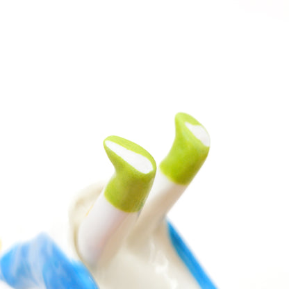 goatPIERROT Ceramic Art Toy [Pantomime Horse in Tinybirdman Blue, 9.5 cm tall, Flawed Second]