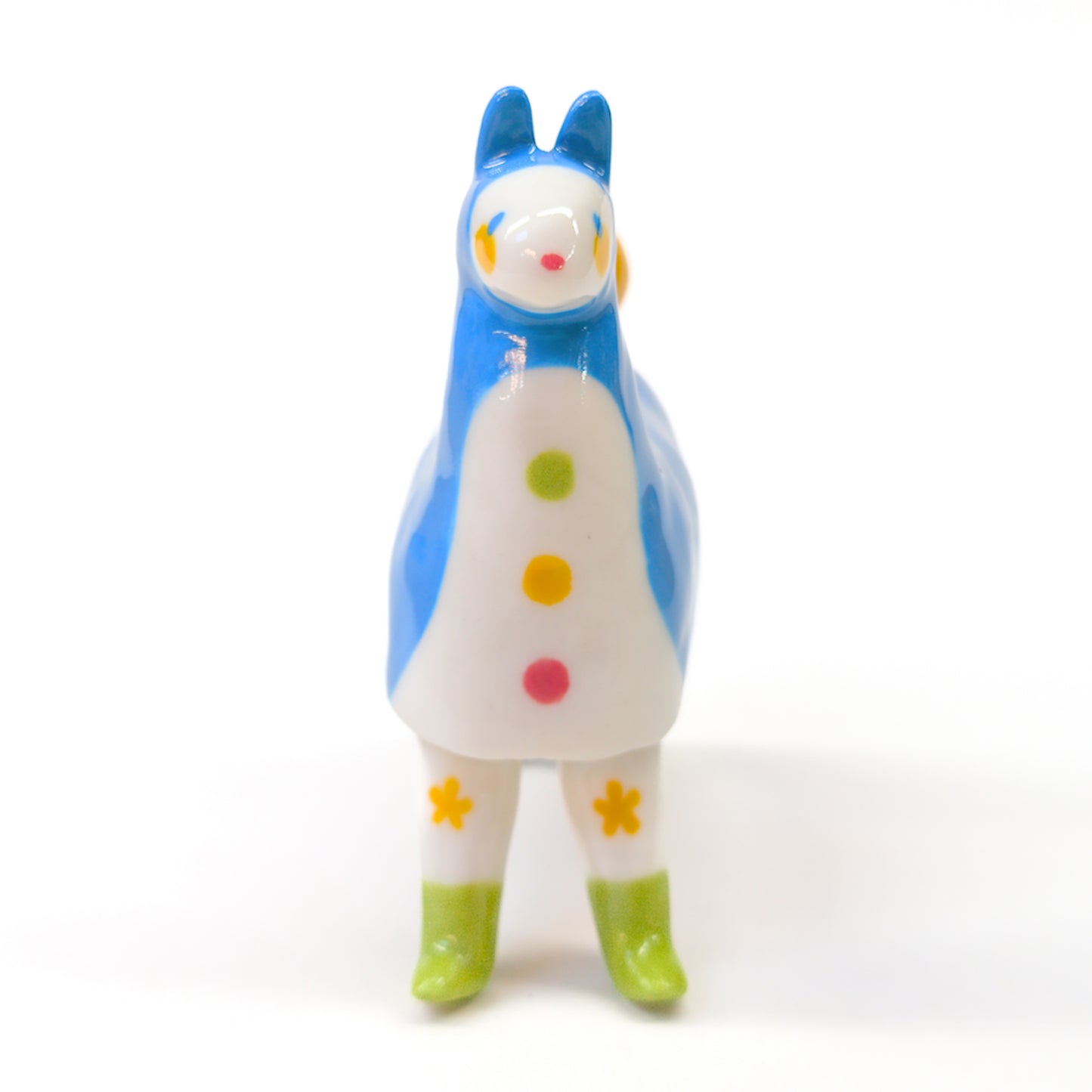 goatPIERROT Ceramic Art Toy [Pantomime Horse in Tinybirdman Blue, 9.5 cm tall, Flawed Second]