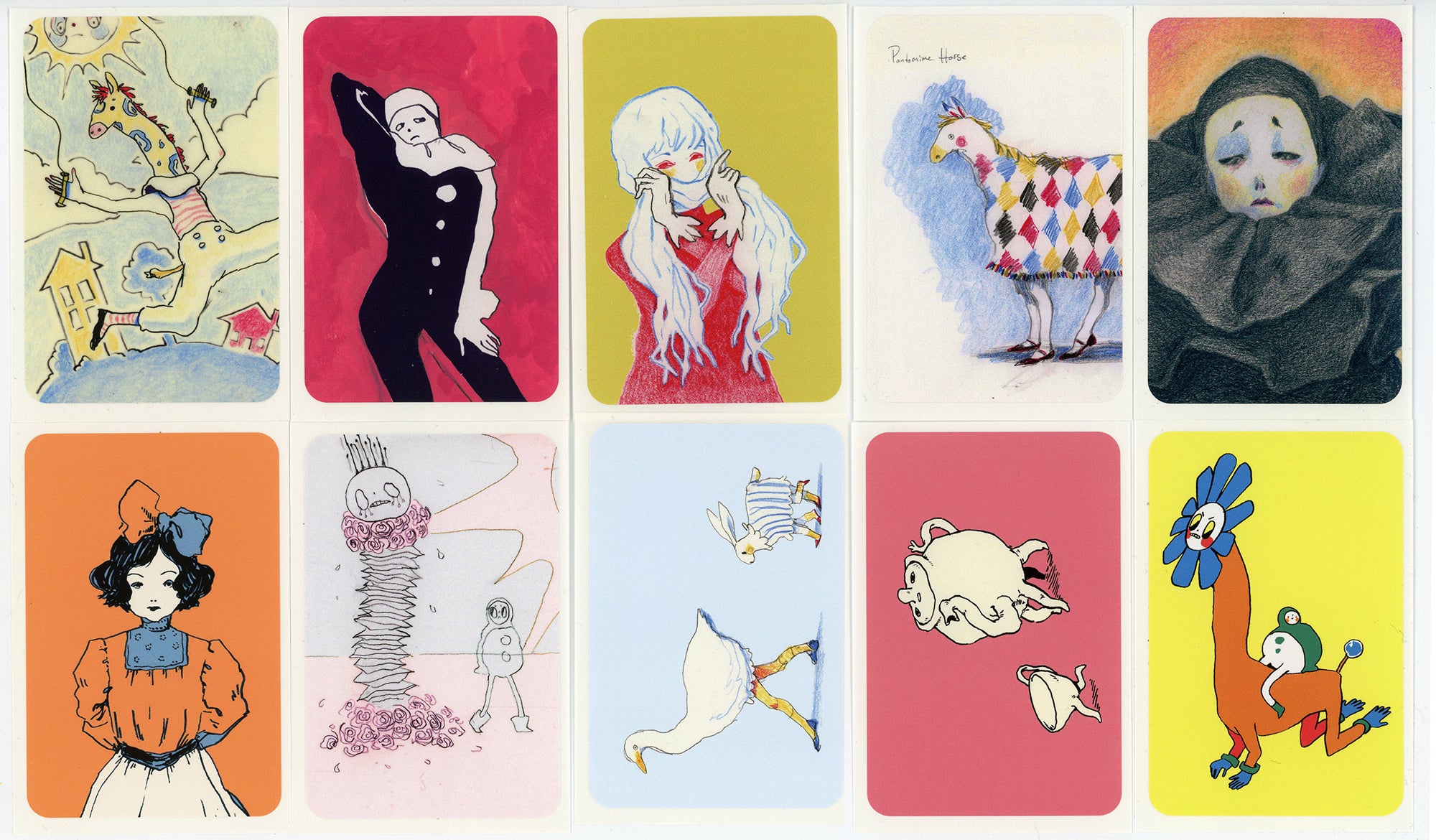 goatPIERROT Art Sticker Set #12 [3.3 x 2.17 inches]