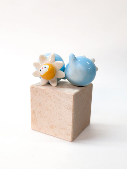 goatPIERROT Ceramic Art Toy [Chamomile Birbaubles, 1.4" tall, Listed Individually]