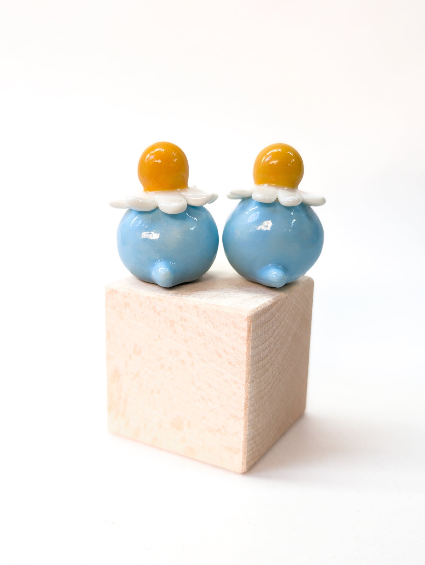 goatPIERROT Ceramic Art Toy [Chamomile Birbaubles, 1.4" tall, Listed Individually]