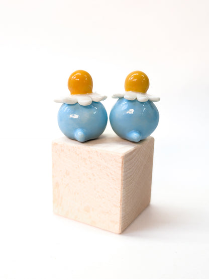 goatPIERROT Ceramic Art Toy [Chamomile Birbaubles, 1.4" tall, Listed Individually]