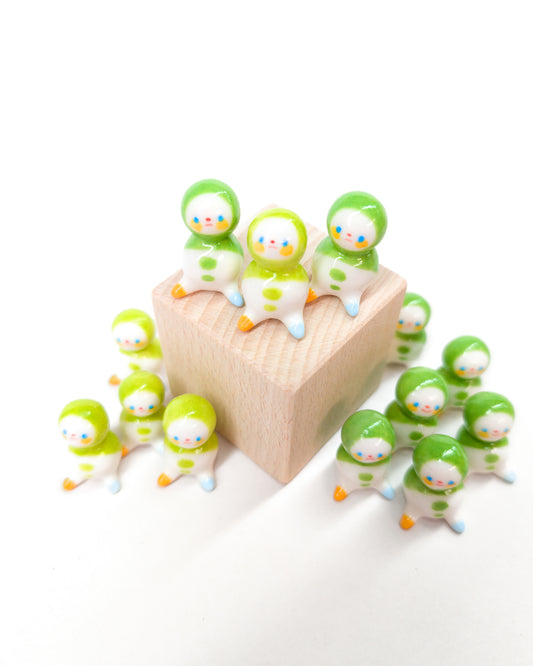 goatPIERROT Ceramic Art Toy [Classic Green Bobblenubbin Collection]