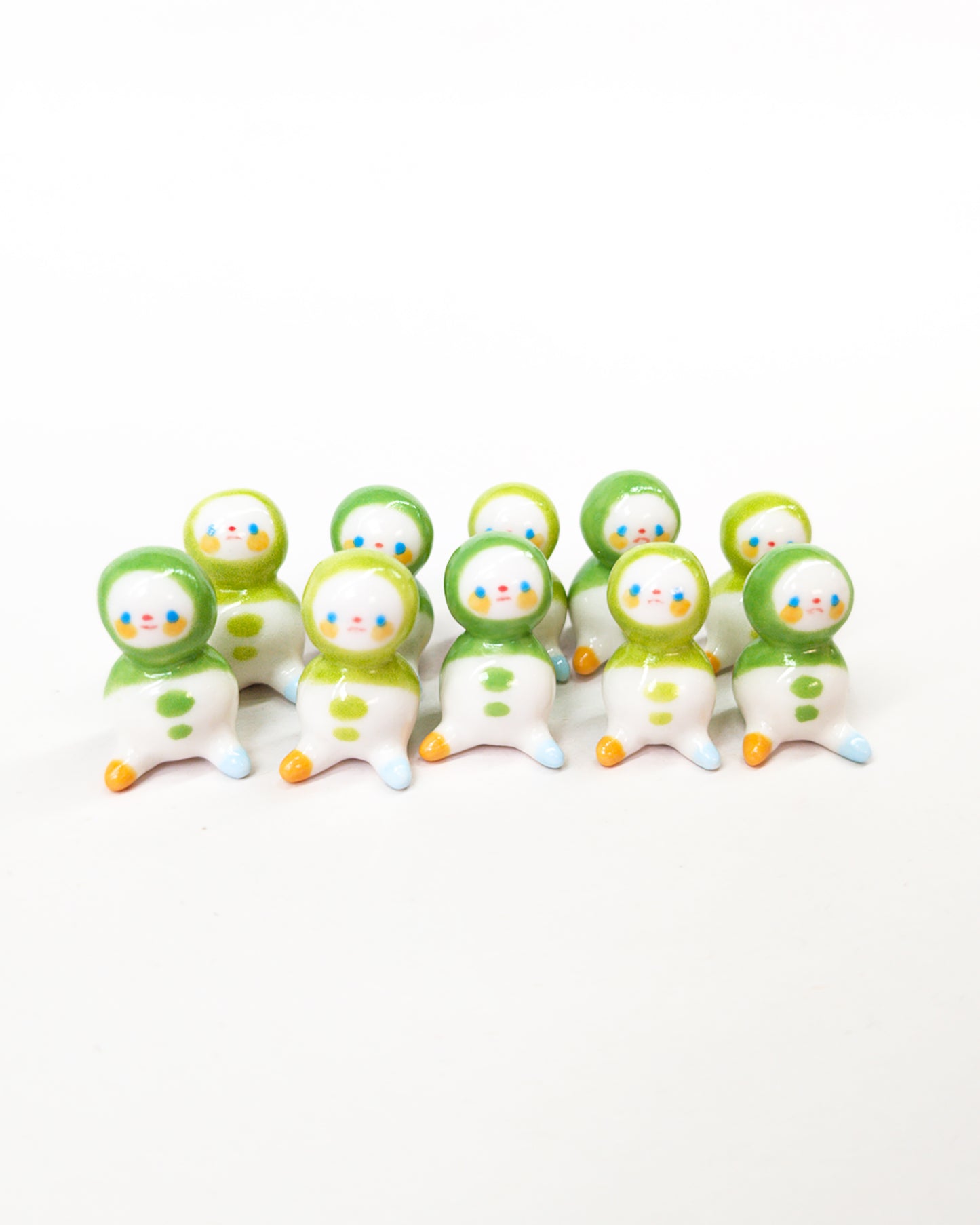 goatPIERROT Ceramic Art Toy [Classic Green Bobblenubbin Collection]