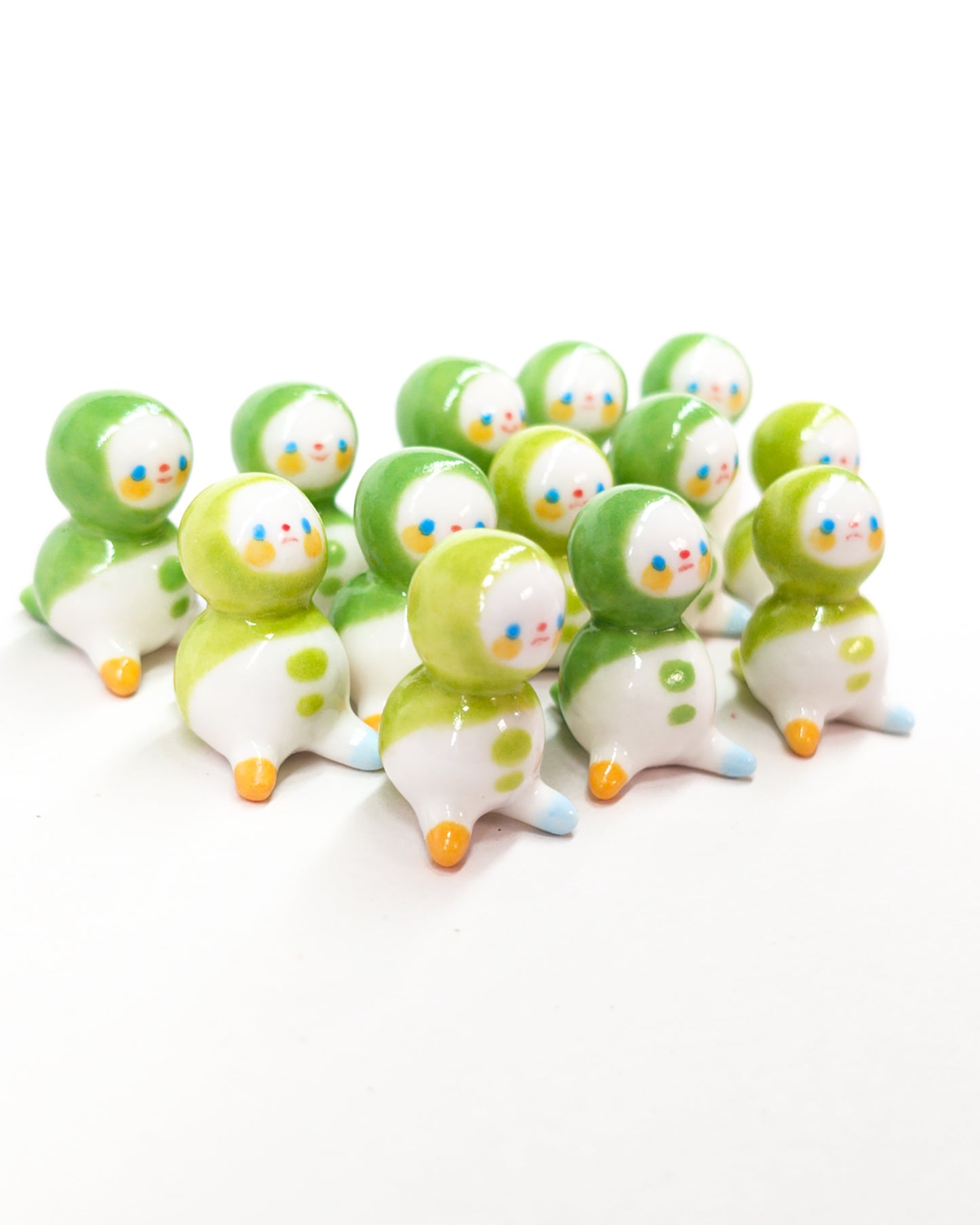 goatPIERROT Ceramic Art Toy [Classic Green Bobblenubbin Collection]