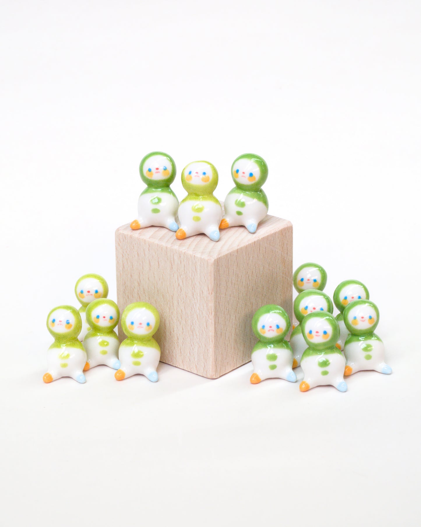 goatPIERROT Ceramic Art Toy [Classic Green Bobblenubbin Collection]