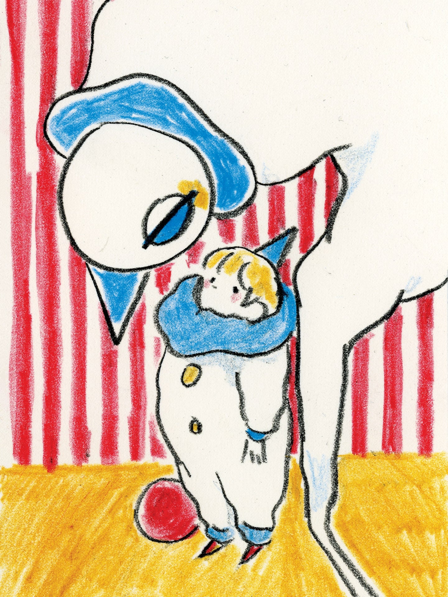 Holsomclown and Child [Art Print on Archival Paper, Framed or Unframed]