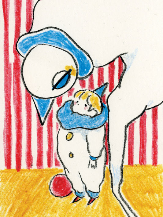 Holsomclown and Child [Art Print on Archival Paper, Framed or Unframed]