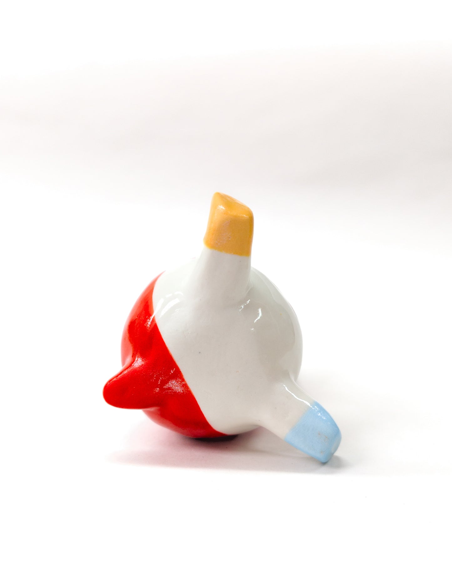 goatPIERROT Ceramic Art Toy [Mega Chub Tinybirdman in Red, 3.25" tall]