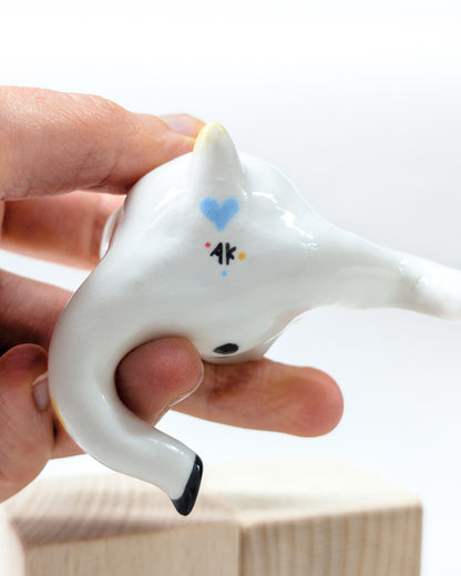 goatPIERROT Ceramic Art Toy [Large Pierrot Tinybirdman, 2.25" tall, Minor Flaws Collection]