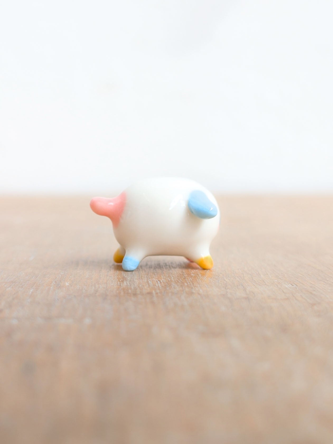 goatPIERROT Ceramic Art Toy [Pastel Primary Tinydogman]
