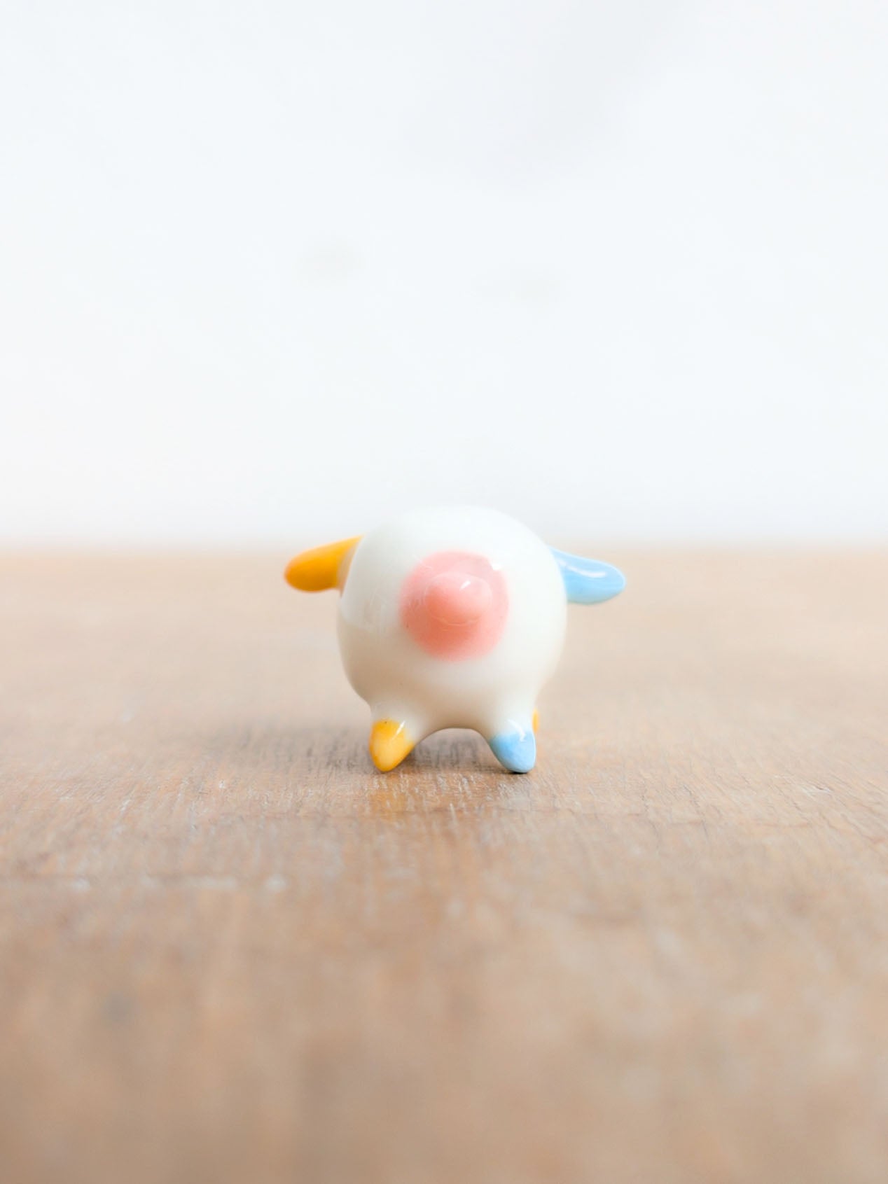 goatPIERROT Ceramic Art Toy [Pastel Primary Tinydogman]