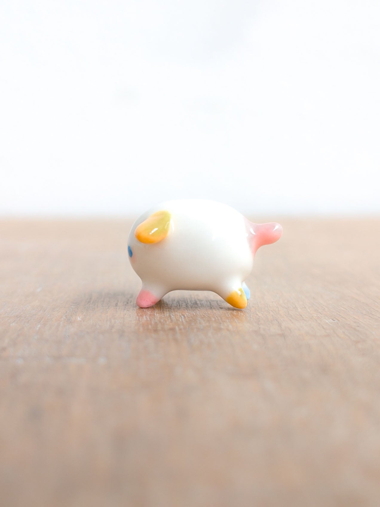 goatPIERROT Ceramic Art Toy [Pastel Primary Tinydogman]
