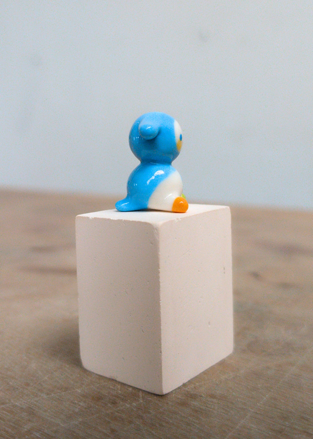 goatPIERROT Ceramic Art Toy 26.09.10 [Lop-Eared Bobblenubbin in Blue, 3 cm tall]
