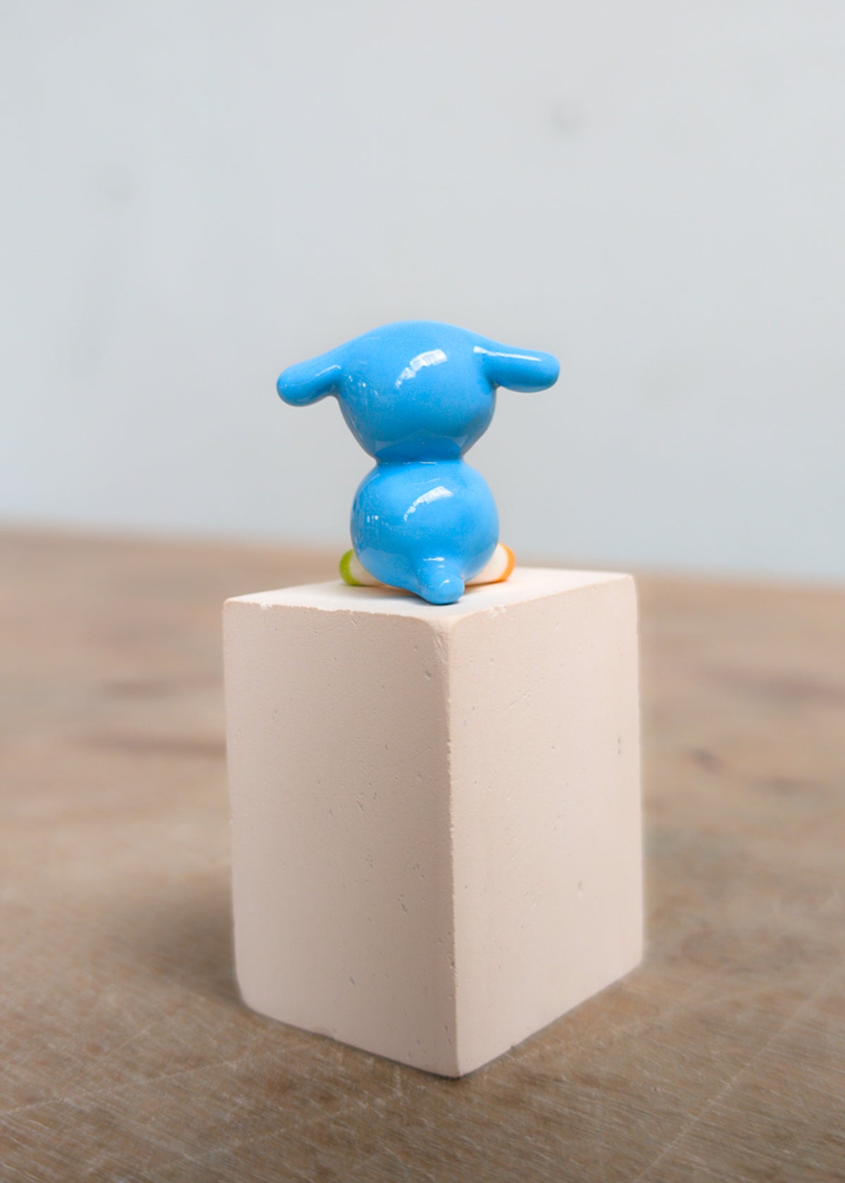 goatPIERROT Ceramic Art Toy 26.09.10 [Lop-Eared Bobblenubbin in Blue, 3 cm tall]