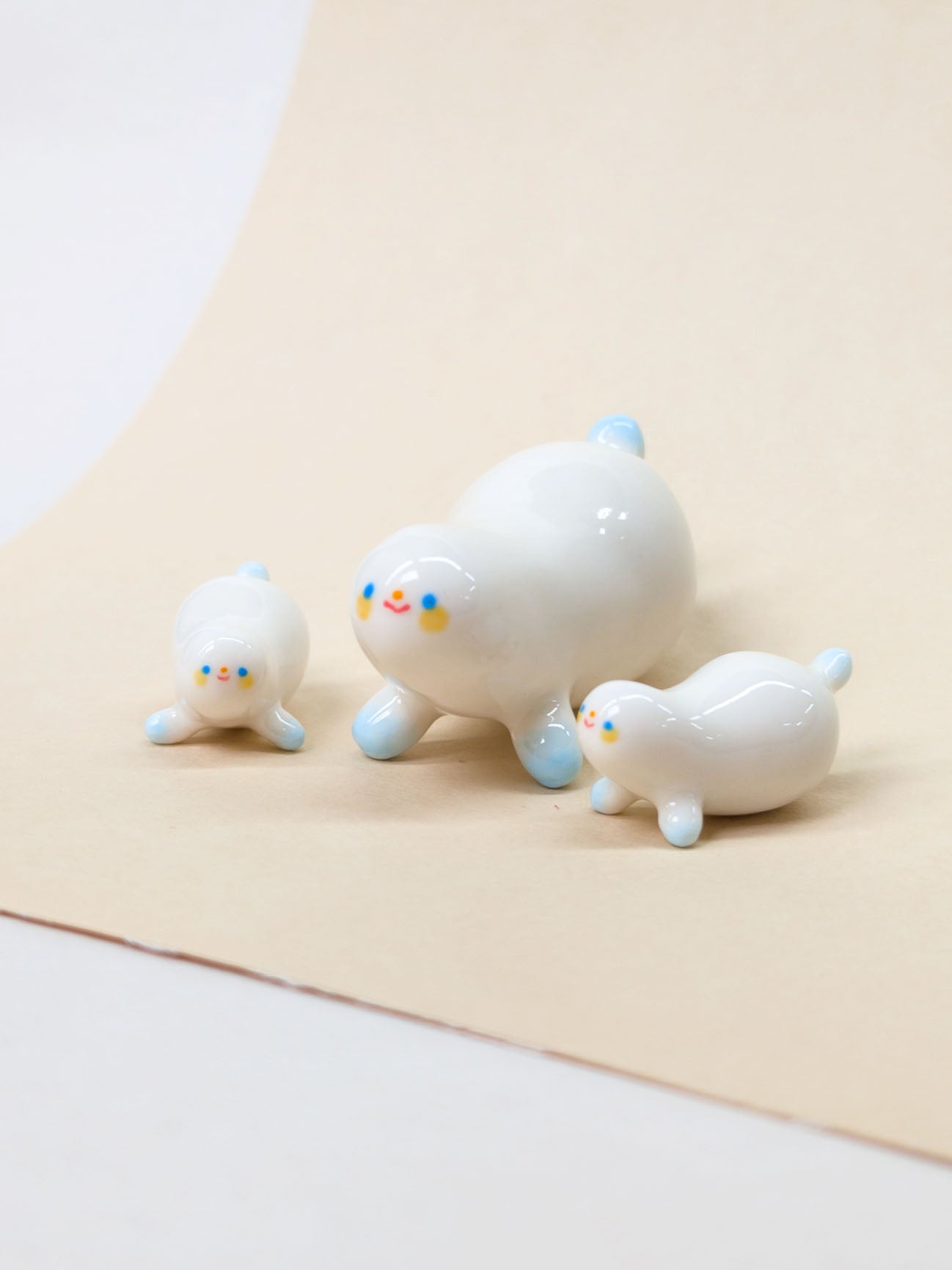 goatPIERROT Ceramic Art Toy [Frostbitten Snowblob]